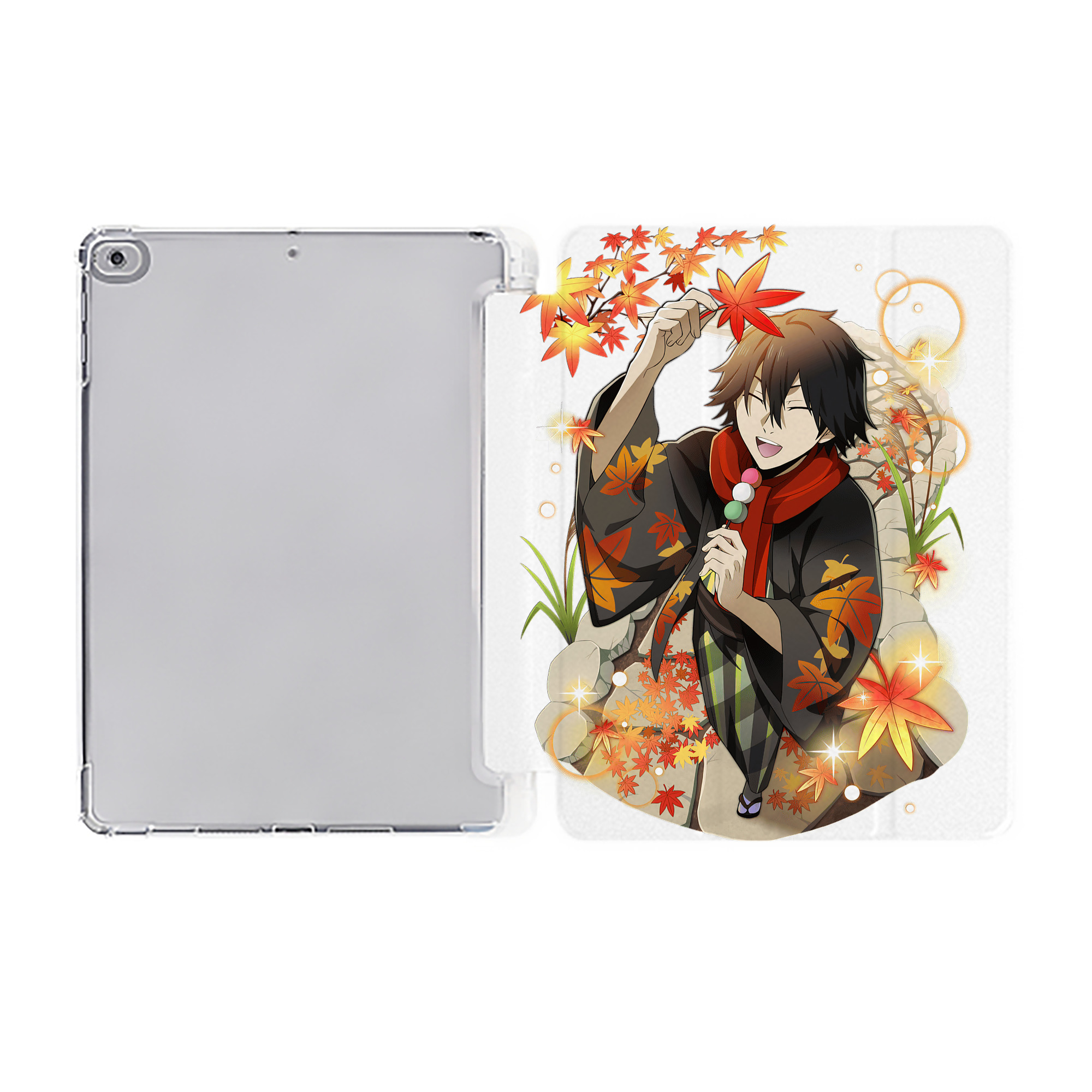 （画像用） 文豪ストレイドッグス Bungo Stray Dogs IPad ケース ペン収納付き 三つ折りスタンド PUレザー×シリコン 対応機種9.5/10.5/10.9インチ